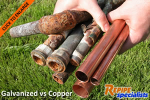 Before and After - Galvanized vs Copper Pipe